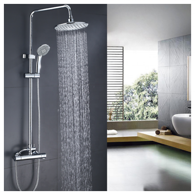 Yile high quality exposed brass thermostatic bath shower mixer