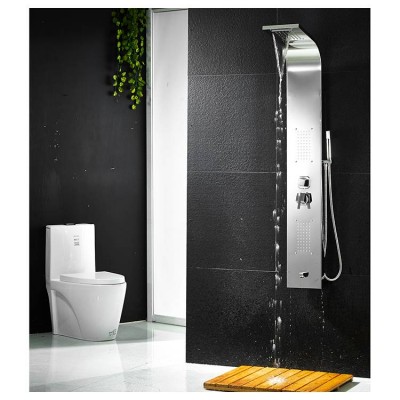 wall mount stainless steel massage rainfall shower panel