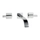 Lavatory 3 Hole Old Wall Mounted Dual Levers Basin Faucet Mixer Taps With Stainless Steel Hose