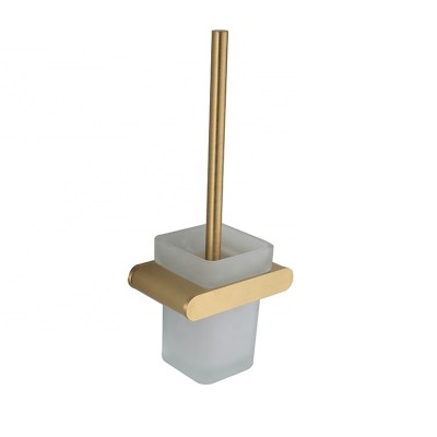 Yile popular luxury gold brushed toilet brush set