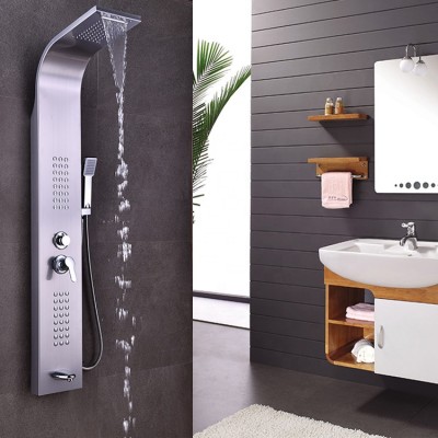 Yile popular wall mount stainless steel massage shower wall panels